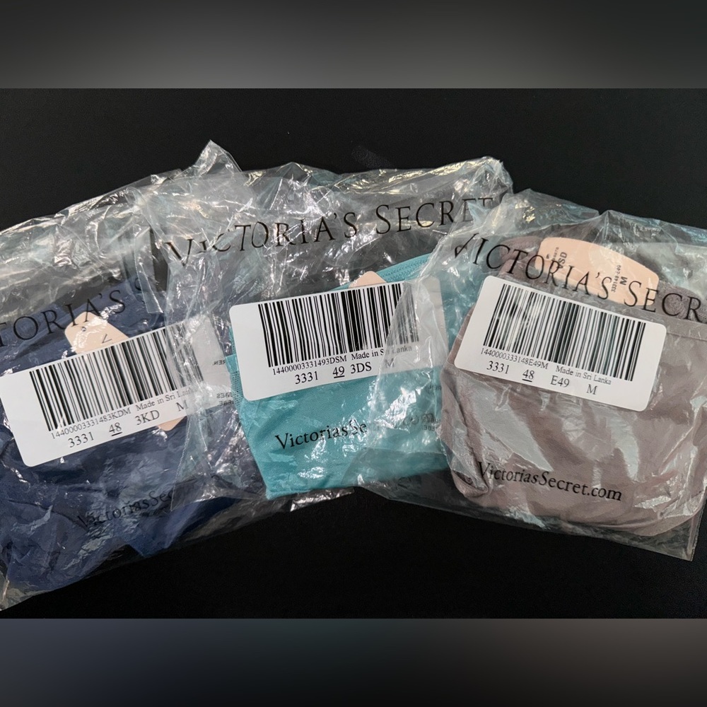 Victoria’s Secret | Bikini Panty with Lace Trim (Teal, Gray, and Blue for $24)